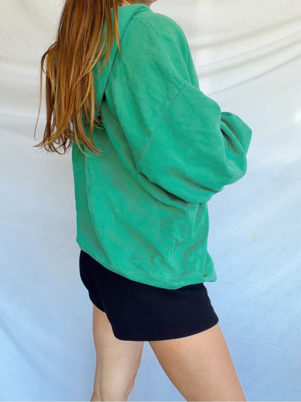 Aritzia Tna cozy boyfriend zip up hoodie in faded court green - XL - Picture 5 of 7